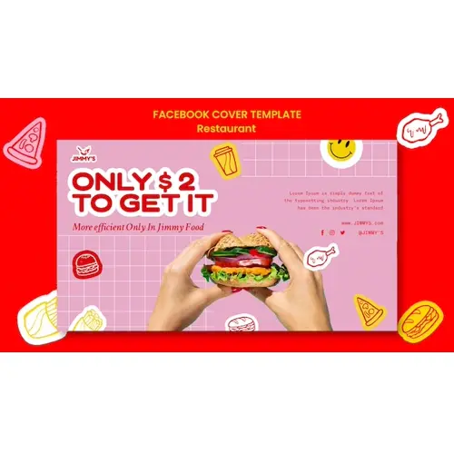 Delicious food restaurant facebook cover