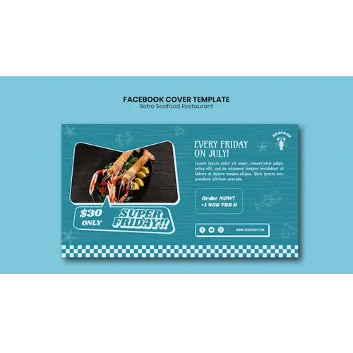 Delicious food restaurant facebook cover