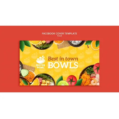 Delicious healthy food facebook cover