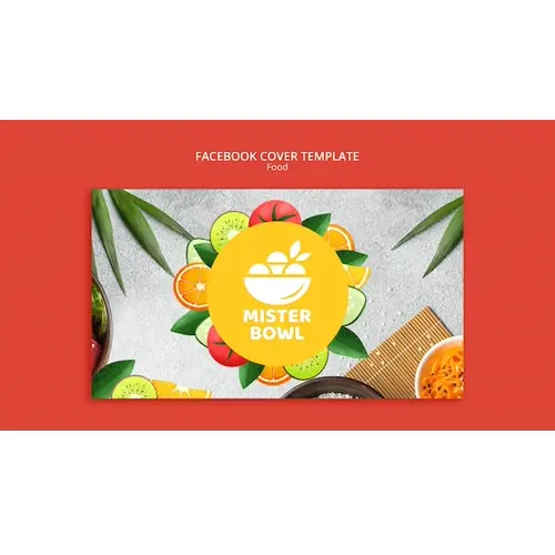 Delicious healthy food facebook cover