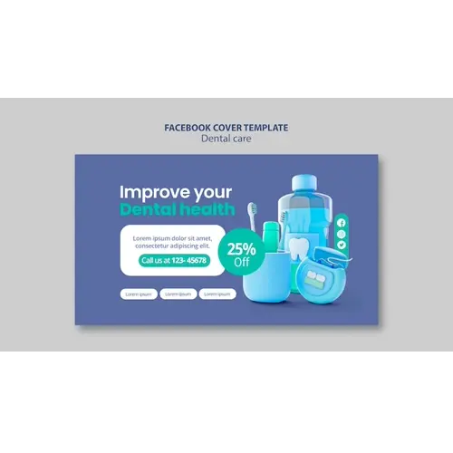 Dental care  facebook cover template