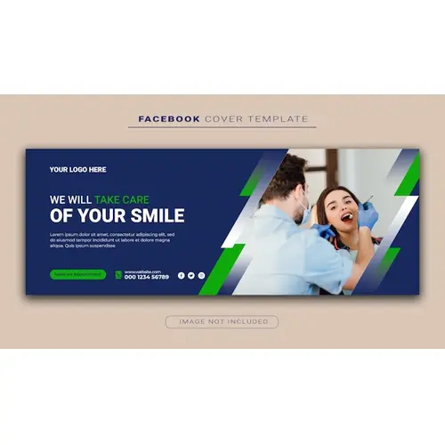 Dentist and dental care facebook cover template