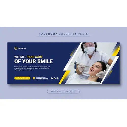 Dentist and dental care facebook cover and web banner