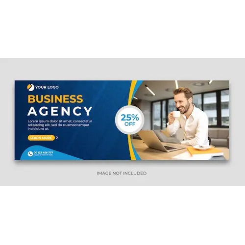 Digital agency Facebook timeline cover banner template