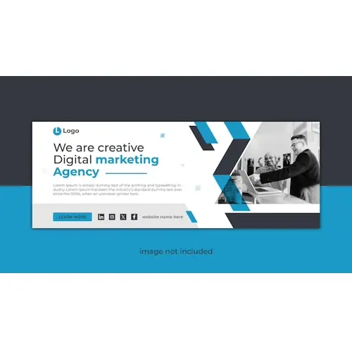 Digital business marketing and facebook cover template design