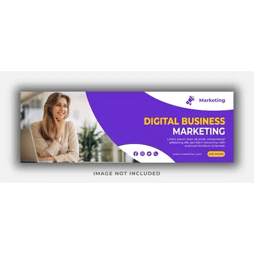 Digital business marketing facebook cover and web banner template