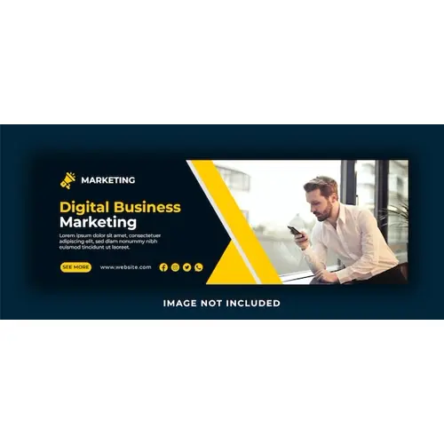 Digital business marketing facebook cover and web banner template