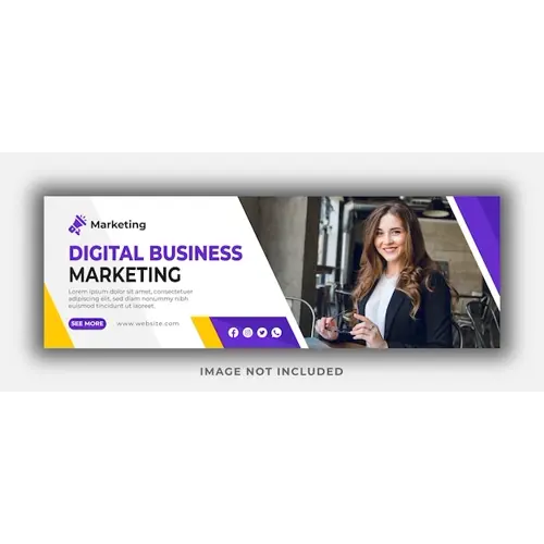 Digital business marketing facebook cover and web banner template
