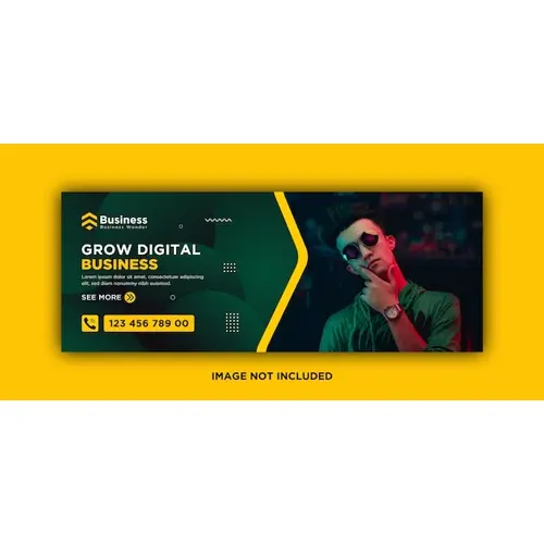 Digital business marketing Facebook cover and web banner template