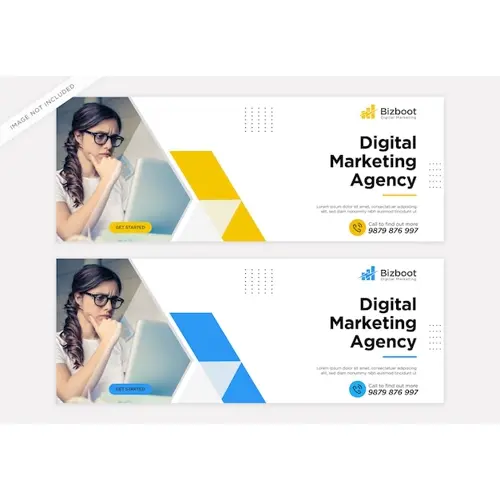 Digital business marketing promotion Facebook cover template