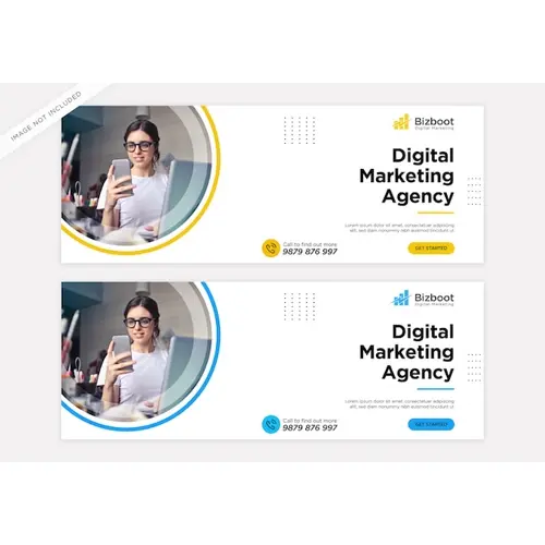 Digital business marketing promotion Facebook cover template
