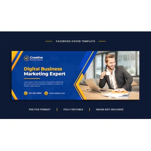 Digital business marketing promotion timeline corporate facebook cover and social media cover design