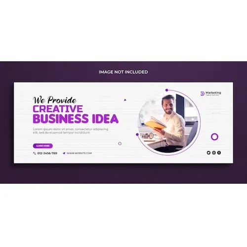Digital business marketing promotion timeline Corporate facebook cover and social media cover template