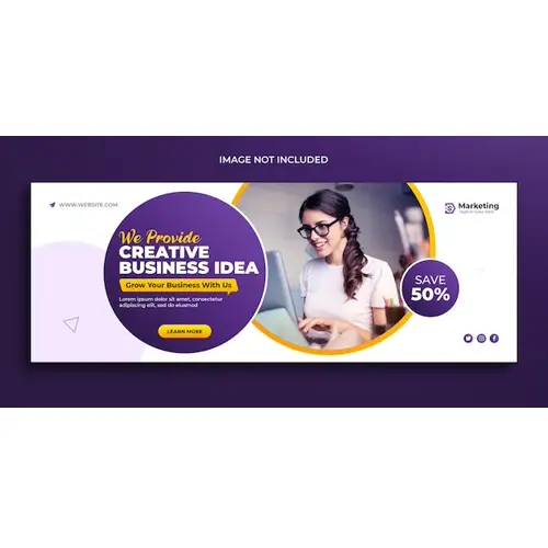Digital business marketing promotion timeline Corporate facebook cover and social media cover template