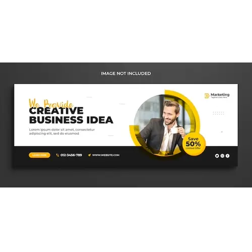 Digital business marketing promotion timeline facebook cover and social media cover template