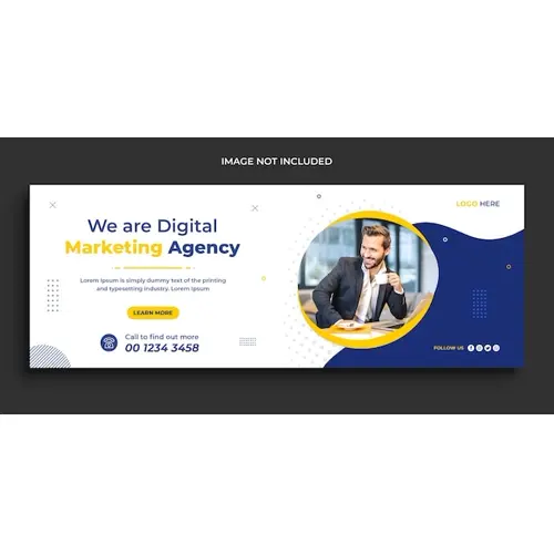 Digital business marketing promotion timeline facebook and social media cover template