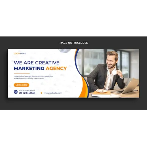 Digital business marketing promotion timeline facebook and social media cover template
