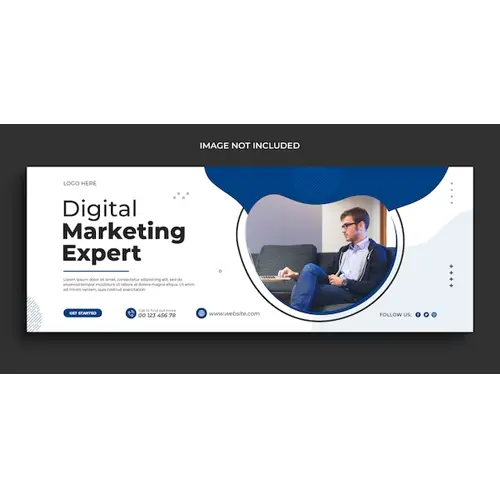Digital business marketing promotion timeline facebook and social media cover template