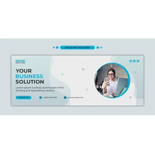 Digital business marketing social media, facebook timeline cover and web banner template