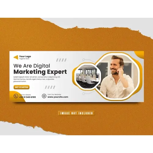 Digital business social media Facebook cover banner template Premium Psd