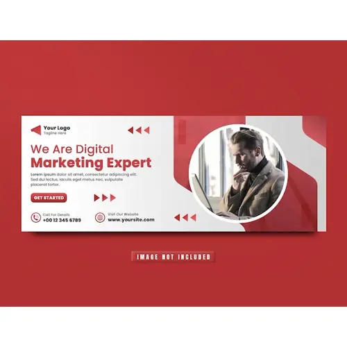 Digital business social media Facebook cover banner template Premium Psd