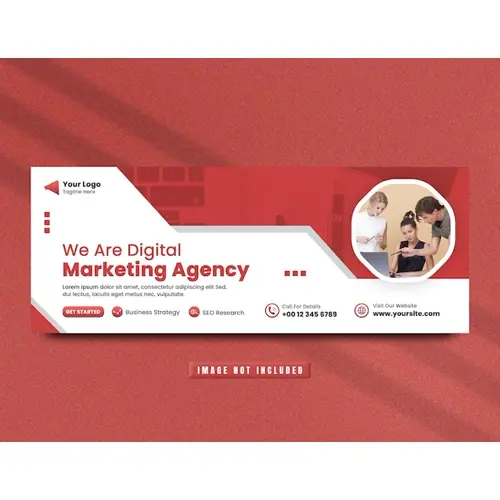 Digital business social media Facebook cover banner template Premium Psd
