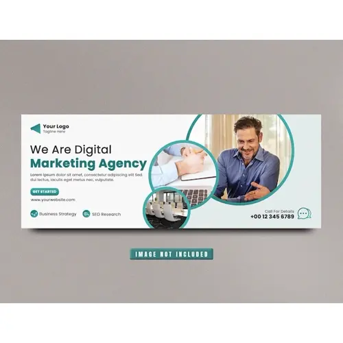Digital business social media Facebook cover banner template psd Premium Psd