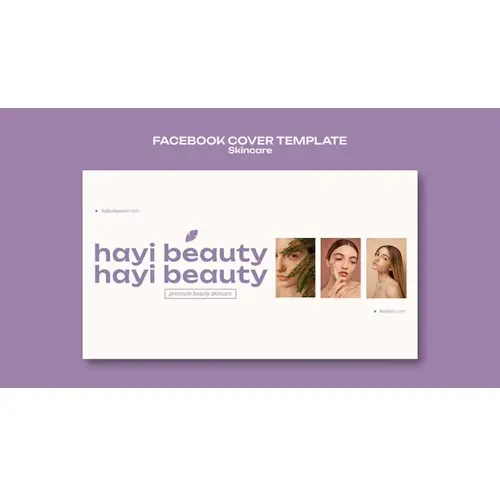 Digital lavender facebook cover template