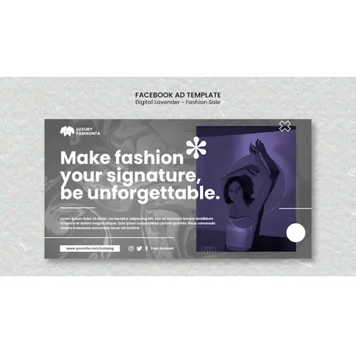 Digital lavender facebook  template