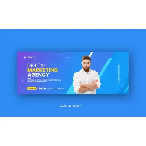 Digital marketing agecy social media facebook cover or web banner template