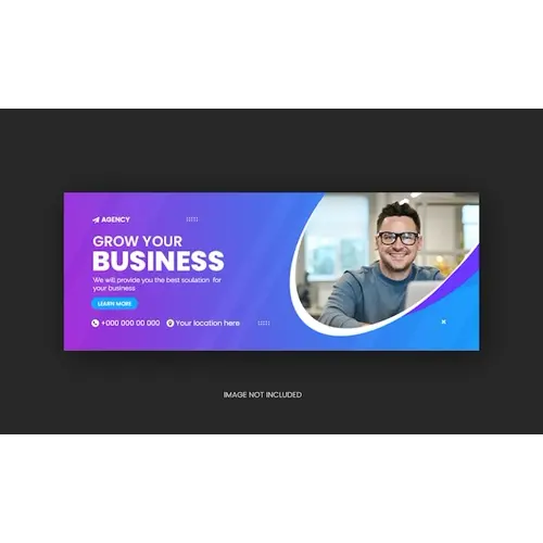 Digital marketing agecy social media facebook cover or web banner template
