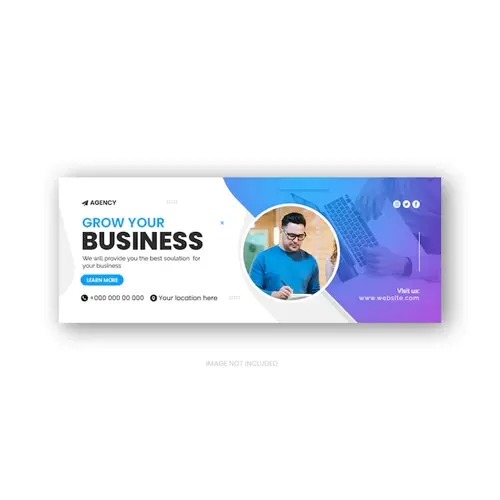 Digital marketing agency business promotional Facebook cover or web ad banner template