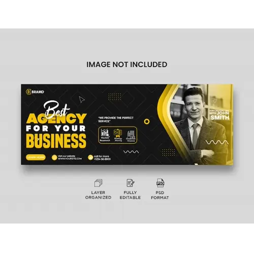 Digital marketing agency business solution corporate facebook cover and web banner template