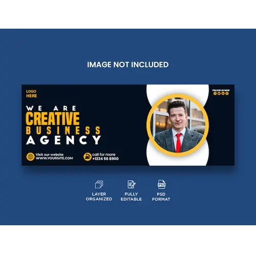 Digital marketing agency business solution corporate facebook cover and web banner template