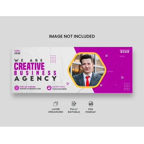Digital marketing agency business solution corporate facebook cover and web banner template