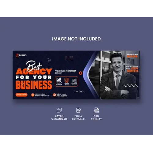 Digital marketing agency business solution corporate facebook cover and web banner template