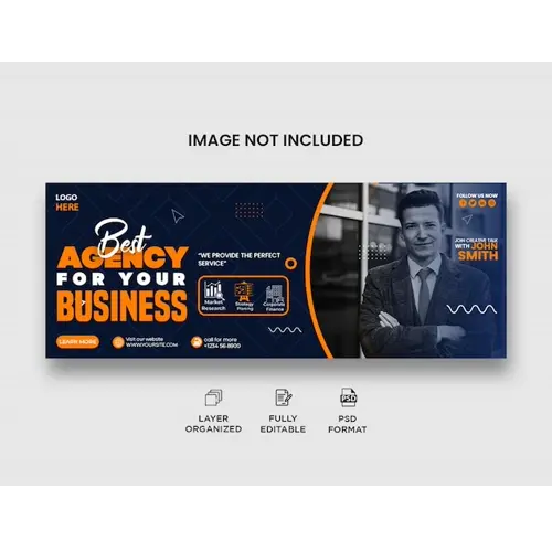 Digital marketing agency business solution corporate facebook cover and web banner template