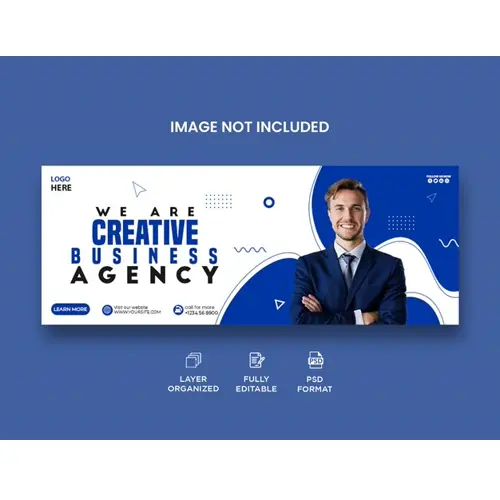 Digital marketing agency business solution corporate facebook cover and web banner template