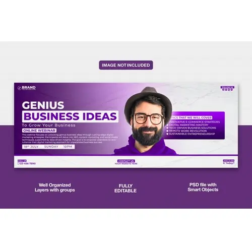 Digital marketing agency and corporate Facebook banner template