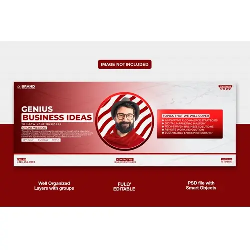 Digital marketing agency and corporate Facebook banner template