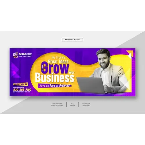 Digital marketing agency and corporate facebook cover banner template