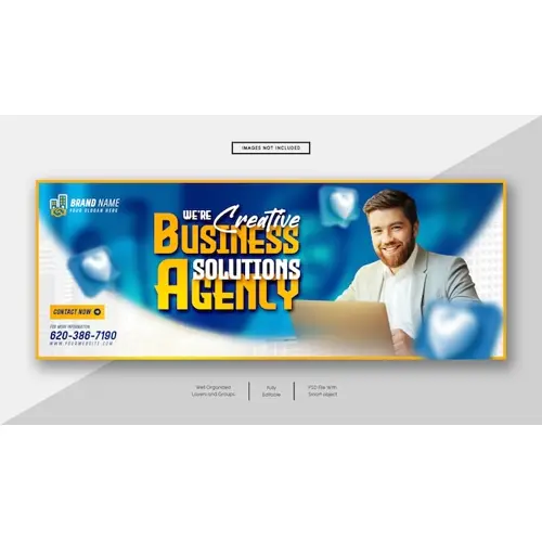 Digital marketing agency and corporate facebook cover banner template