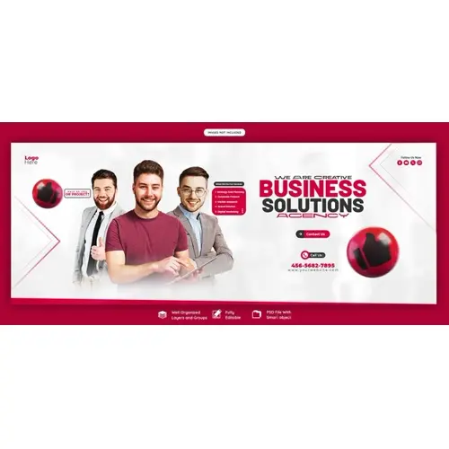 Digital marketing agency and corporate Facebook cover Banner template