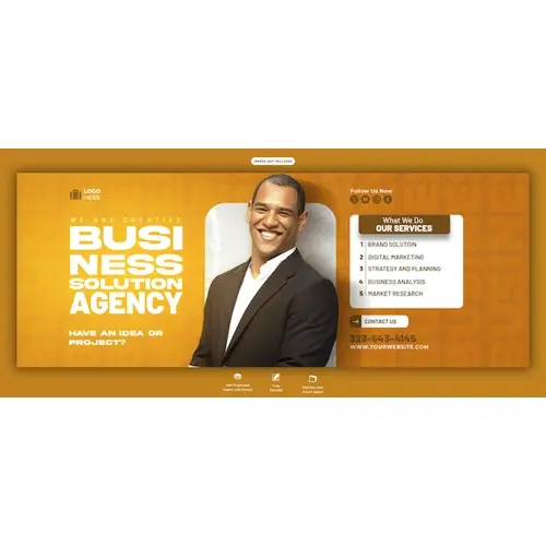 Digital marketing agency and corporate Facebook cover Banner template