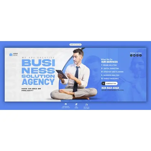 Digital marketing agency and corporate Facebook cover Banner template