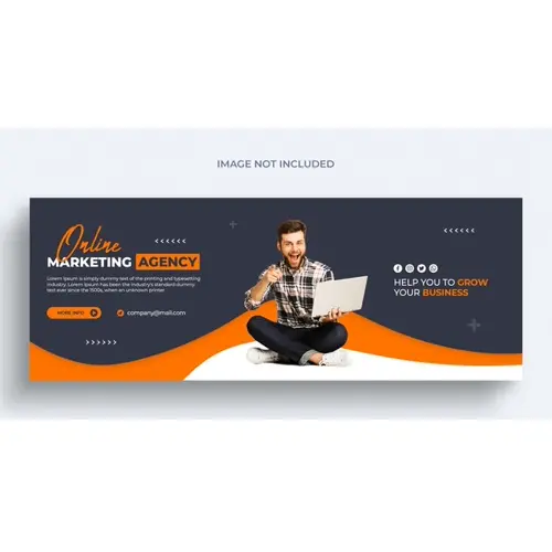 Digital marketing agency and corporate facebook cover and banner template
