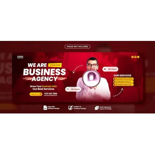 Digital marketing agency and corporate Facebook cover Banner template
