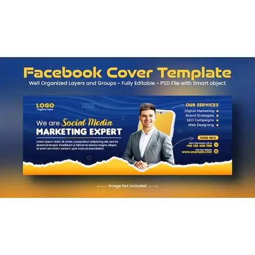 Digital marketing agency and corporate facebook cover banner template
