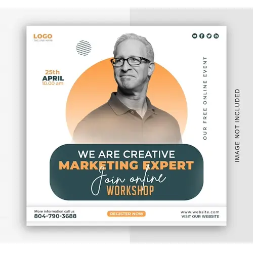 Digital marketing agency and corporate Facebook cover design template