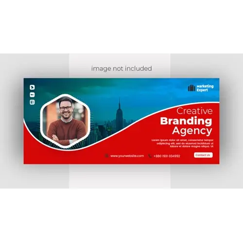 Digital marketing agency and corporate Facebook cover design template